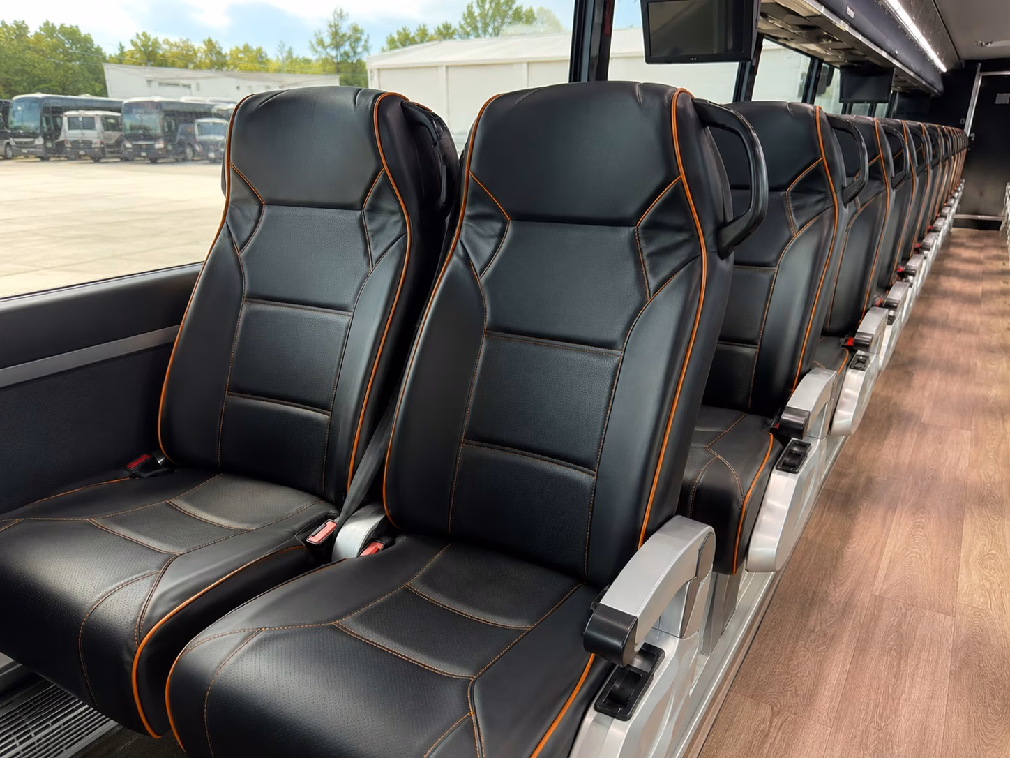 56 passenger charter bus interior