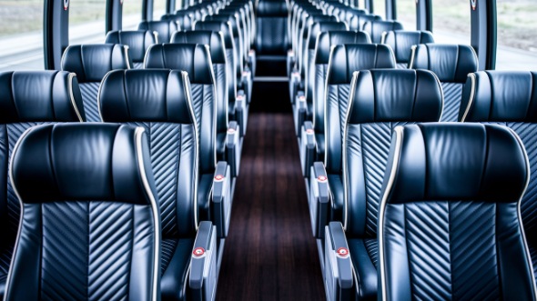 farmington hills 55 passenger charter bus inside