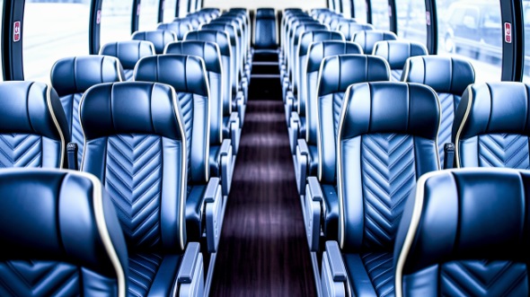 farmington hills 56 passenger charter bus inside