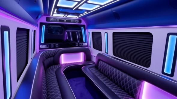 party bus rental interior dearborn